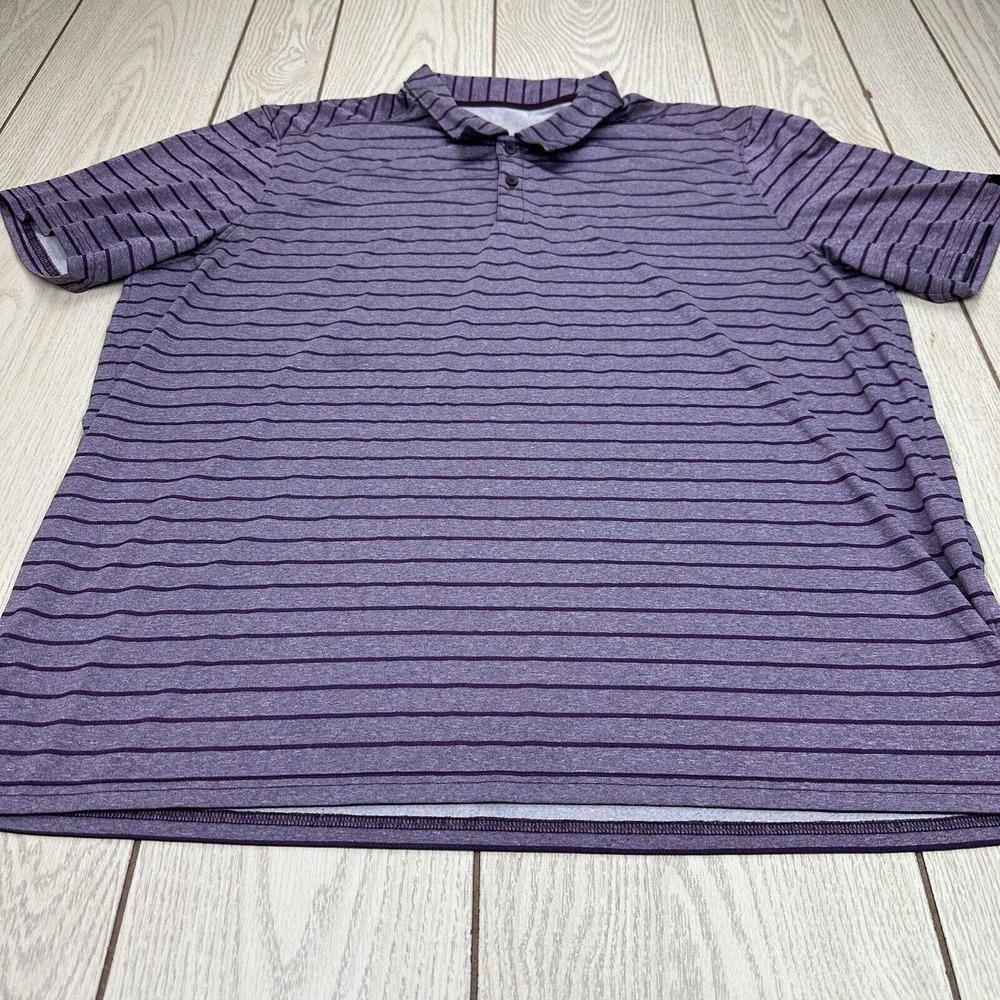 Oakley Polo Shirt‎ Mens XXL Purple Performance Regular Fit Golf Stretch